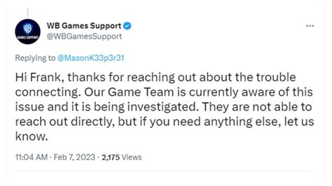 Error Loading Page — WB Games Account.
